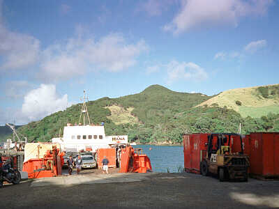 Tasman loading at Port Fitzroy